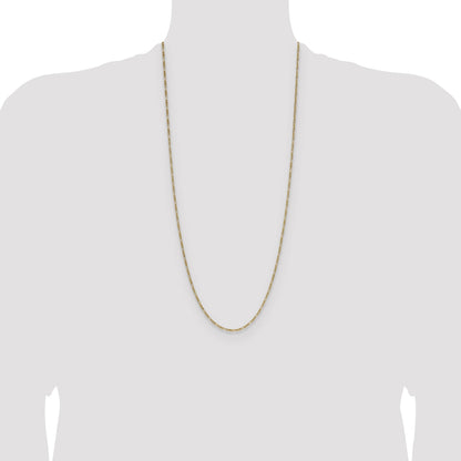 14k 1.9mm Semi-Solid Figaro Chain