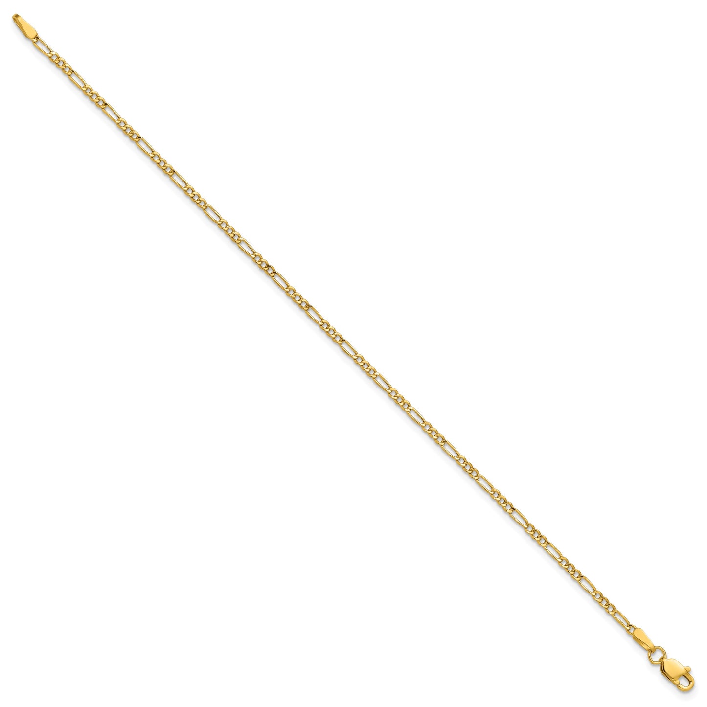 14k 1.9mm Semi-Solid Figaro Chain