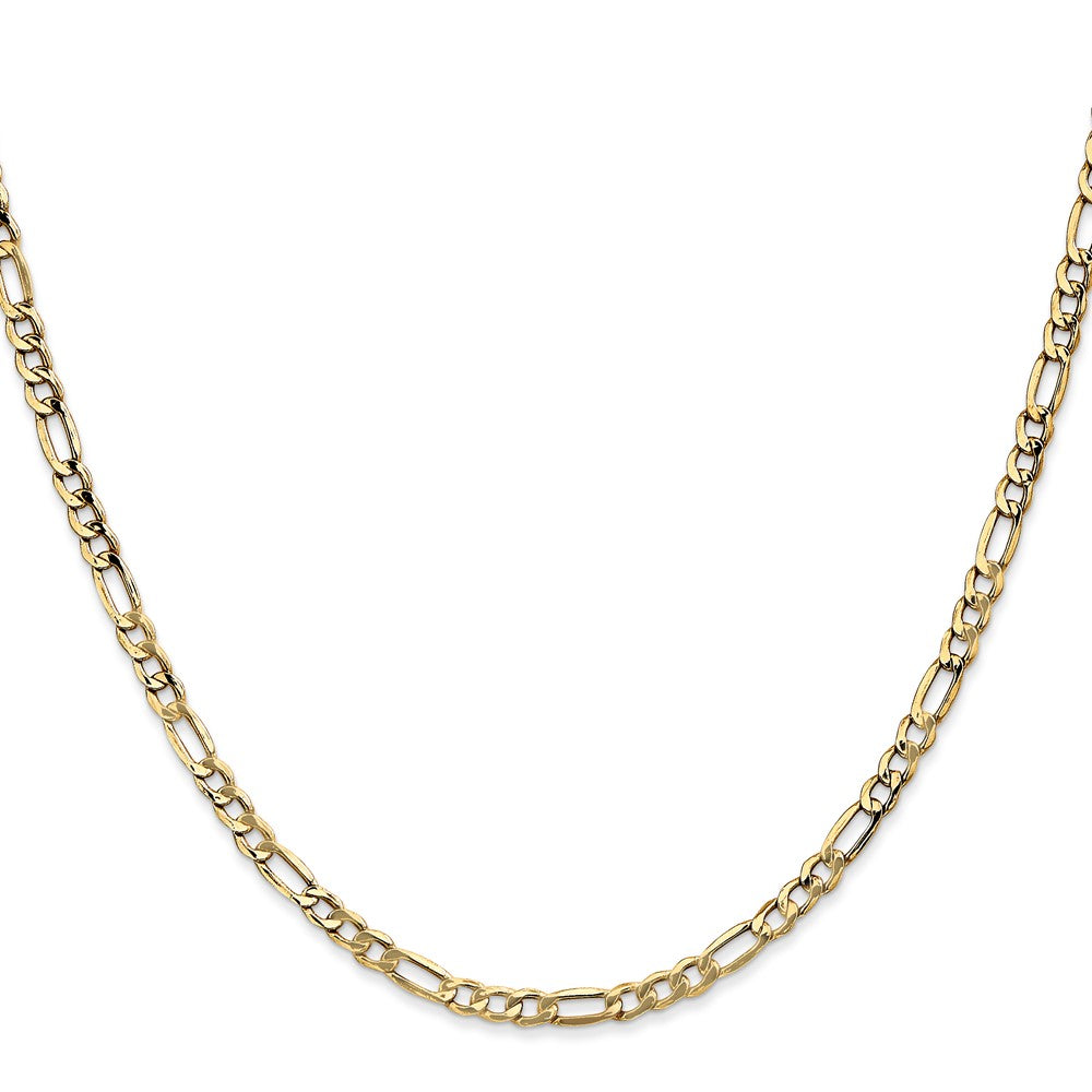 14K 18 inch 3.5mm Semi-Solid Figaro with Lobster Clasp Chain