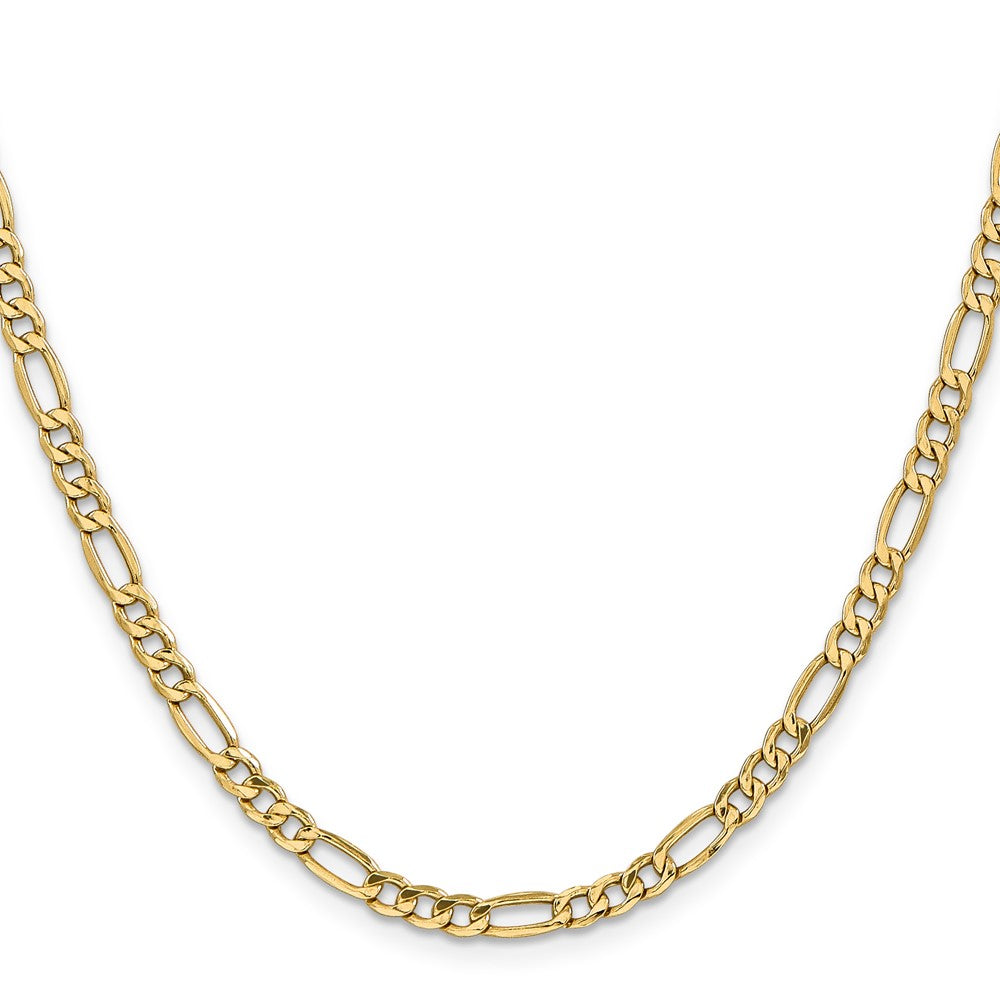 14K 18 inch 4.2mm Semi-Solid Figaro with Lobster Clasp Chain