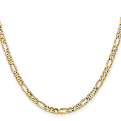 14K 18 inch 4.2mm Semi-Solid Figaro with Lobster Clasp Chain