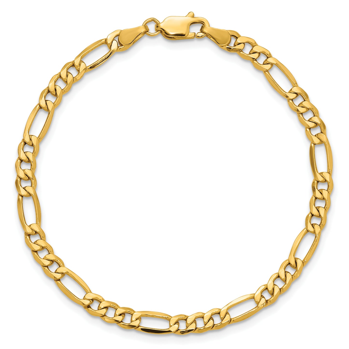 14k 4.2mm Semi-Solid Figaro Chain