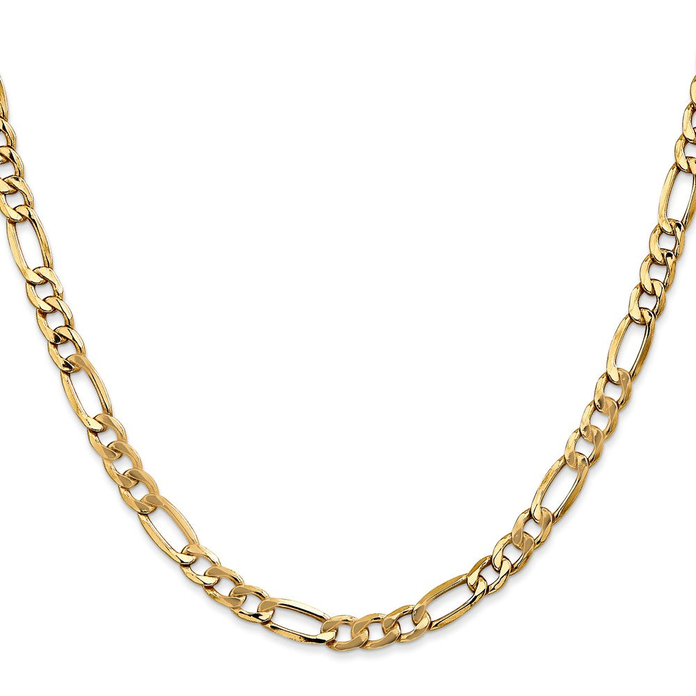 14K 18 inch 5.75mm Semi-Solid Figaro with Lobster Clasp Chain