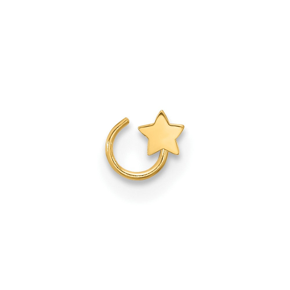 14K 23 Gauge Star Nose Ring Body Jewelry