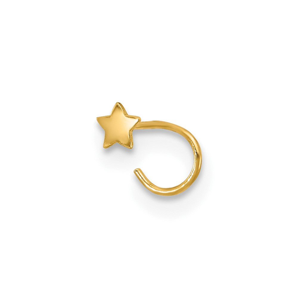 14K 23 Gauge Star Nose Ring Body Jewelry