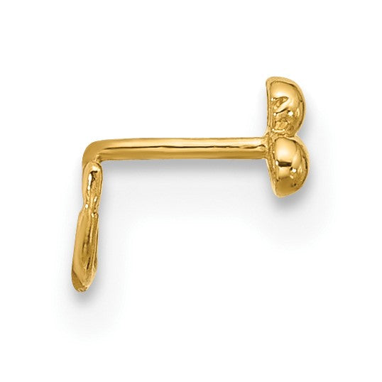 14K 22 Gauge Polished Nose Ring Body Jewelry