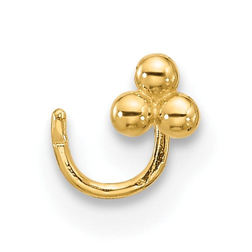 14K 22 Gauge Polished Nose Ring Body Jewelry