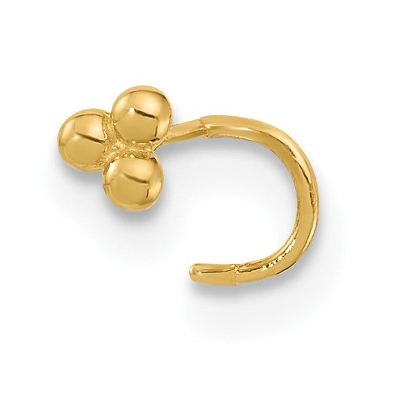 14K 22 Gauge Polished Nose Ring Body Jewelry