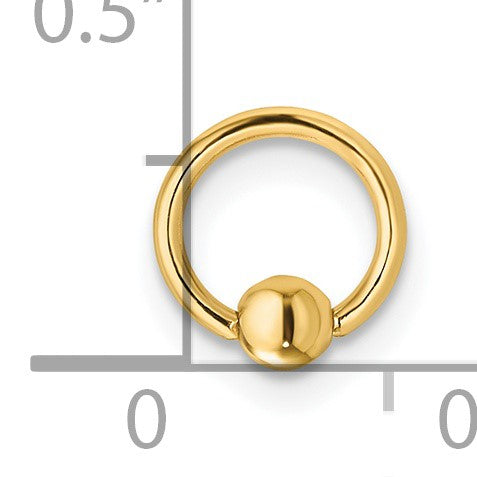 14k 18 Gauge Cartilage Hoop