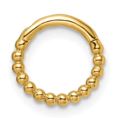 14k 14 Gauge Beaded Cartilage Ring