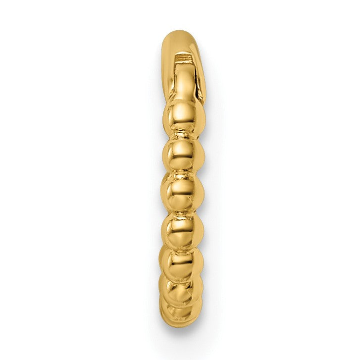 14k 14 Gauge Beaded Cartilage Ring