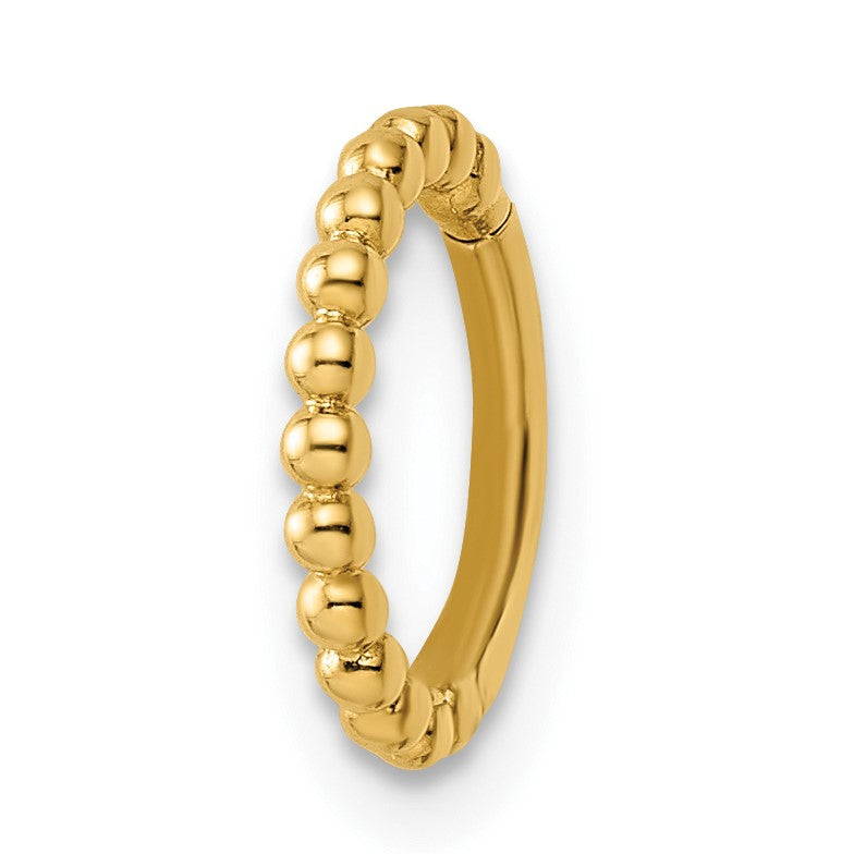 14k 14 Gauge Beaded Cartilage Ring