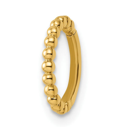 14k 14 Gauge Beaded Cartilage Ring