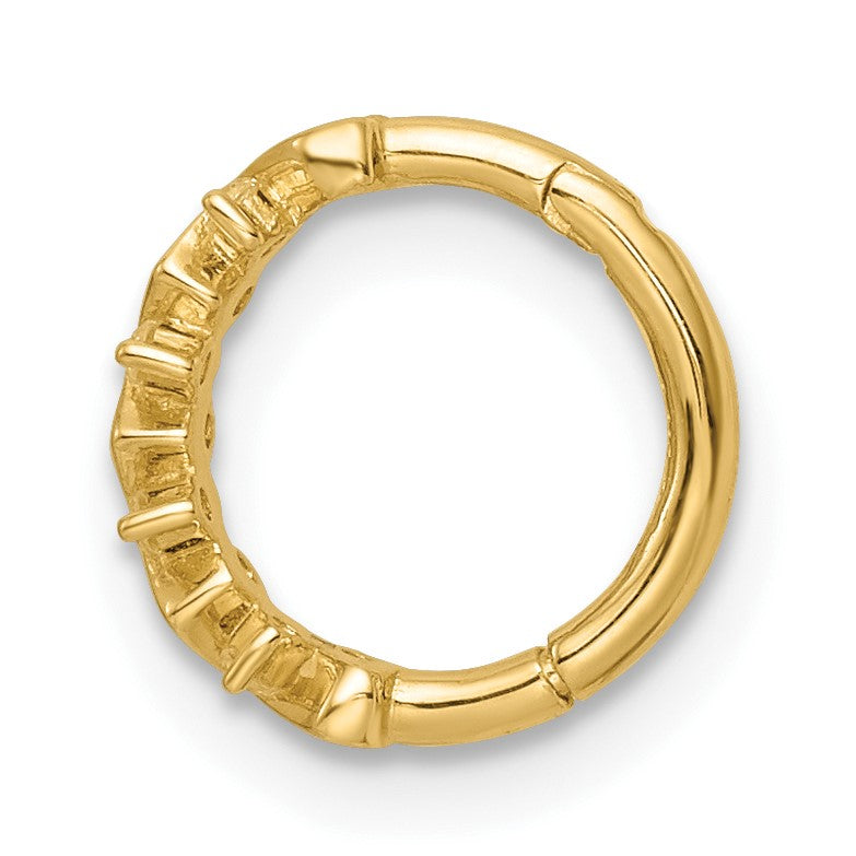 14k 16 Gauge CZ Cartilage Ring