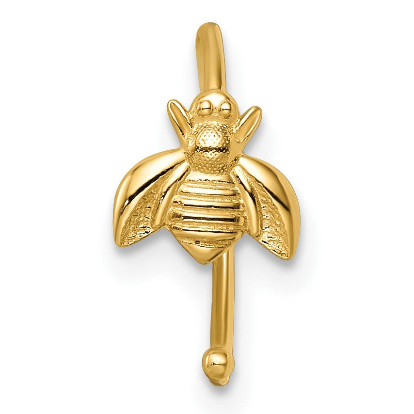 14k 18 Gauge Bumble Bee Nose Ring / Ear Cuff