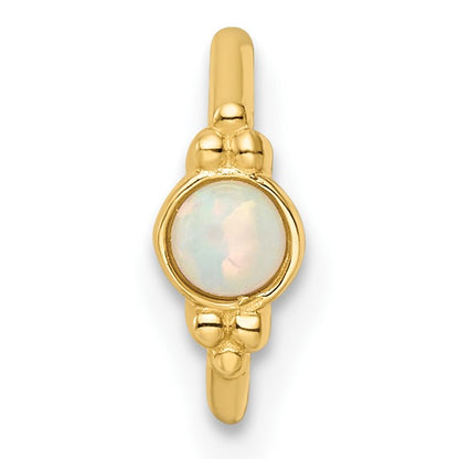 14k 18 Gauge Lab Created Opal Cartilage Ring