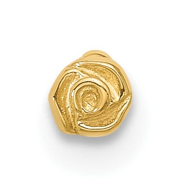 14k 20 Gauge Polished Rose Nose Stud