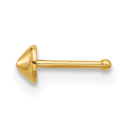 14k 22 Gauge Polished Cone Nose Stud