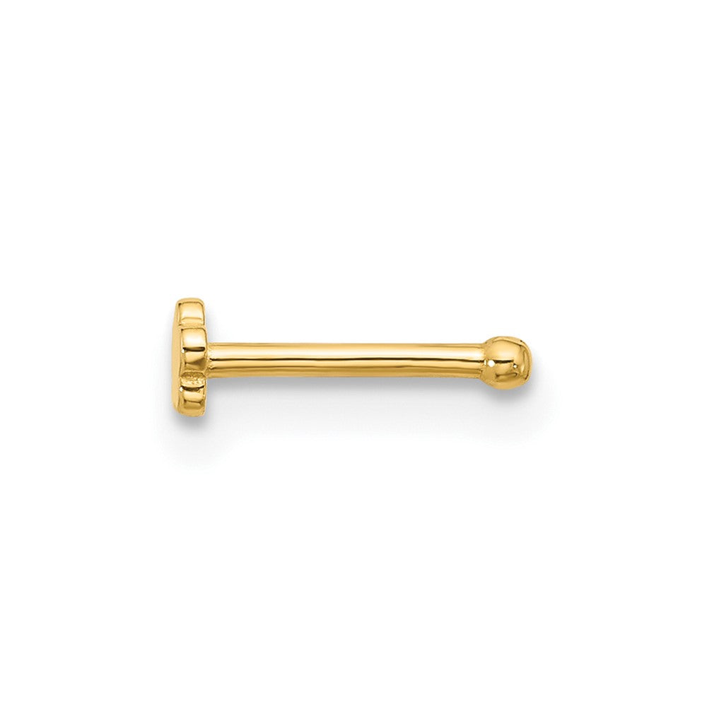 14k 20 Gauge Polished Flower Nose Stud