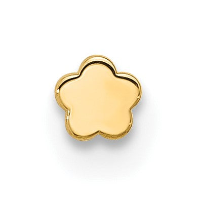 14k 20 Gauge Polished Flower Nose Stud