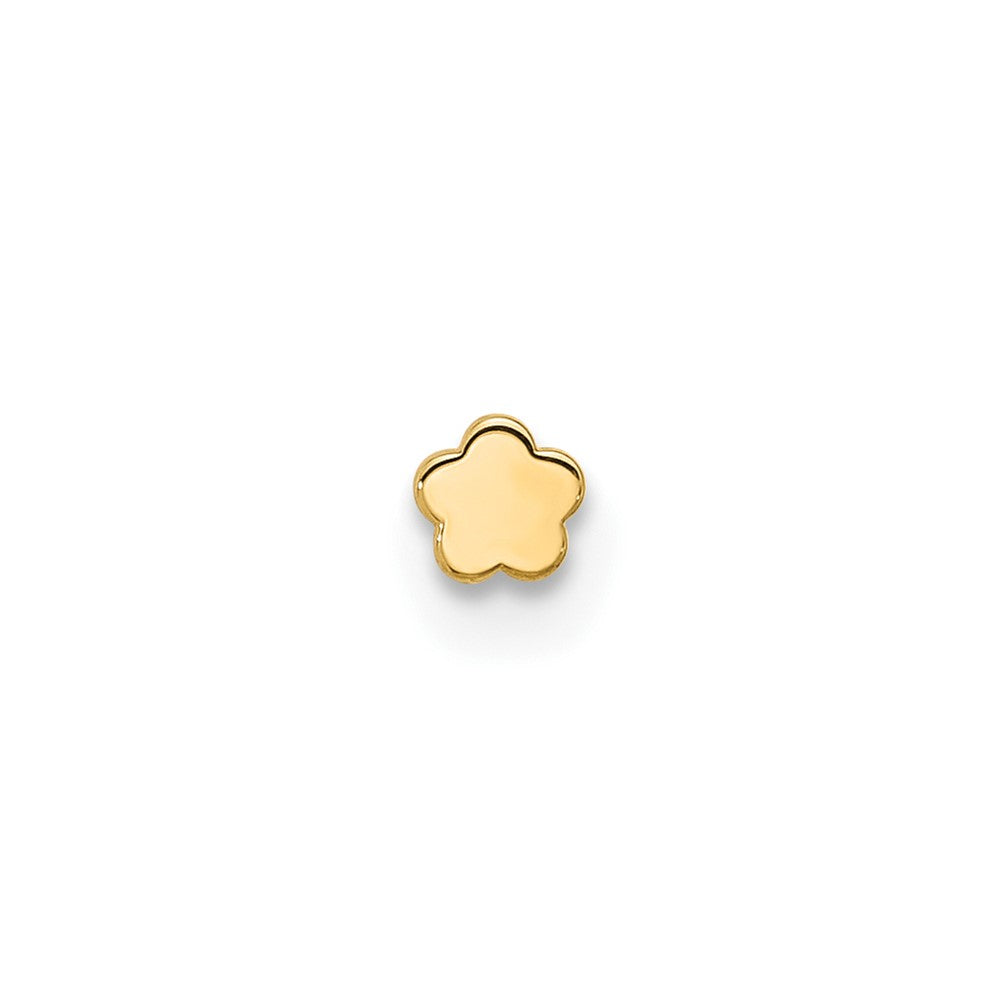 14k 20 Gauge Polished Flower Nose Stud