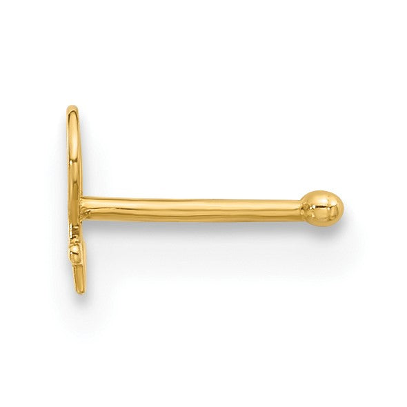 14K 20 Gauge Polished Female Symbol Nose Stud
