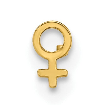 14K 20 Gauge Polished Female Symbol Nose Stud