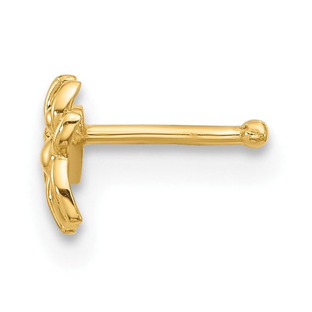 14k 22 Gauge Polished Spider Nose Stud
