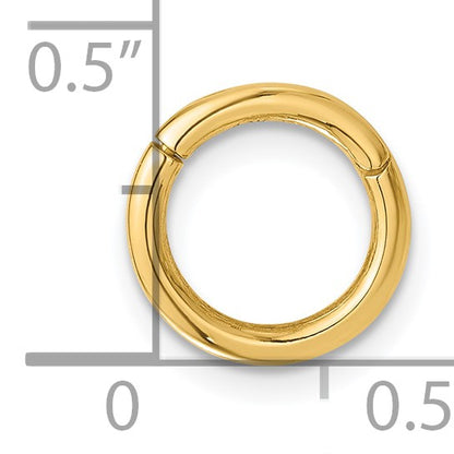 14K 14 Gauge Hinged Hoop Cartilage Body Jewelry