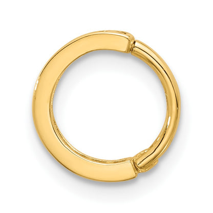 14k 18 Gauge Polished CZ Hinged Cartilage Ring
