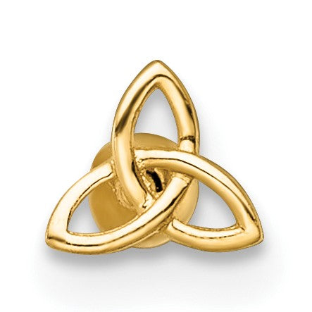 14k 18 Gauge Polished Celtic Knot Labret Stud