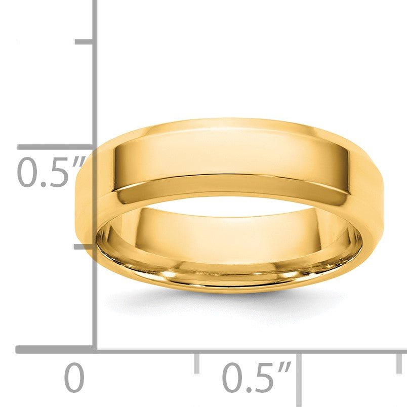 14KY 5.5mm Bevel Edge Comfort Fit Band Size 10.5