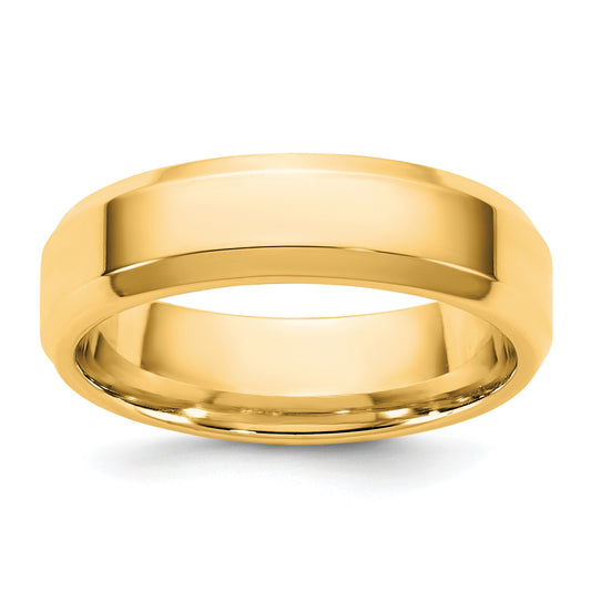 14KY 5.5mm Bevel Edge Comfort Fit Band Size 8