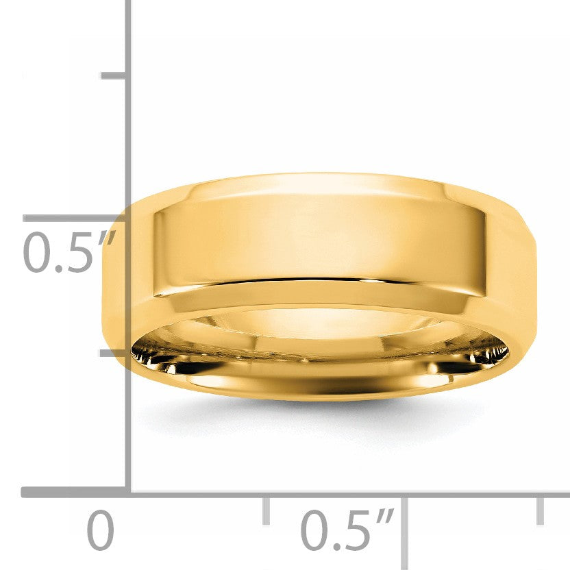 14KY 6.5mm Bevel Edge Comfort Fit Band Size 7