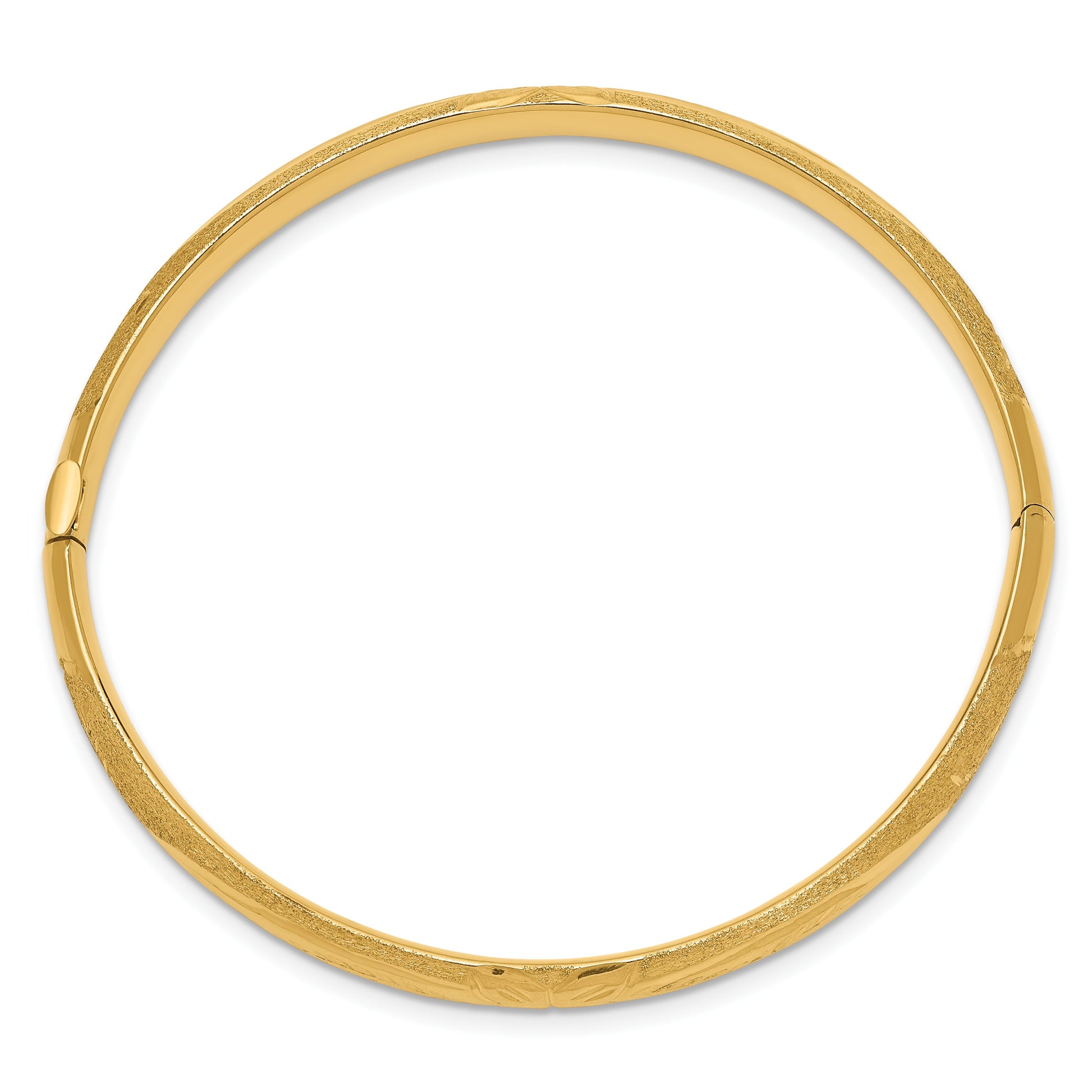 14k 3/16 Florentine 5mm Hinged Baby Bangle