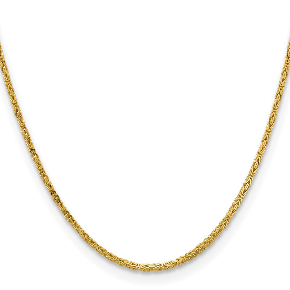 14K 16 inch 2mm Byzantine with Lobster Clasp Chain