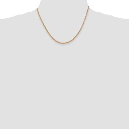 14K 18 inch 2mm Byzantine with Lobster Clasp Chain