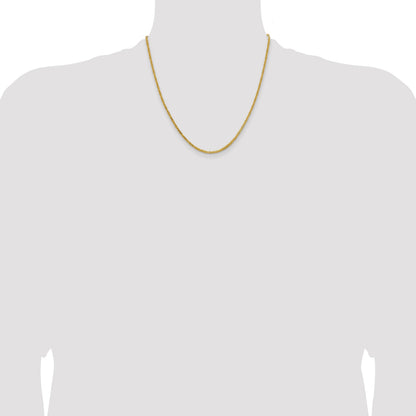 14K 20 inch 2mm Byzantine with Lobster Clasp Chain