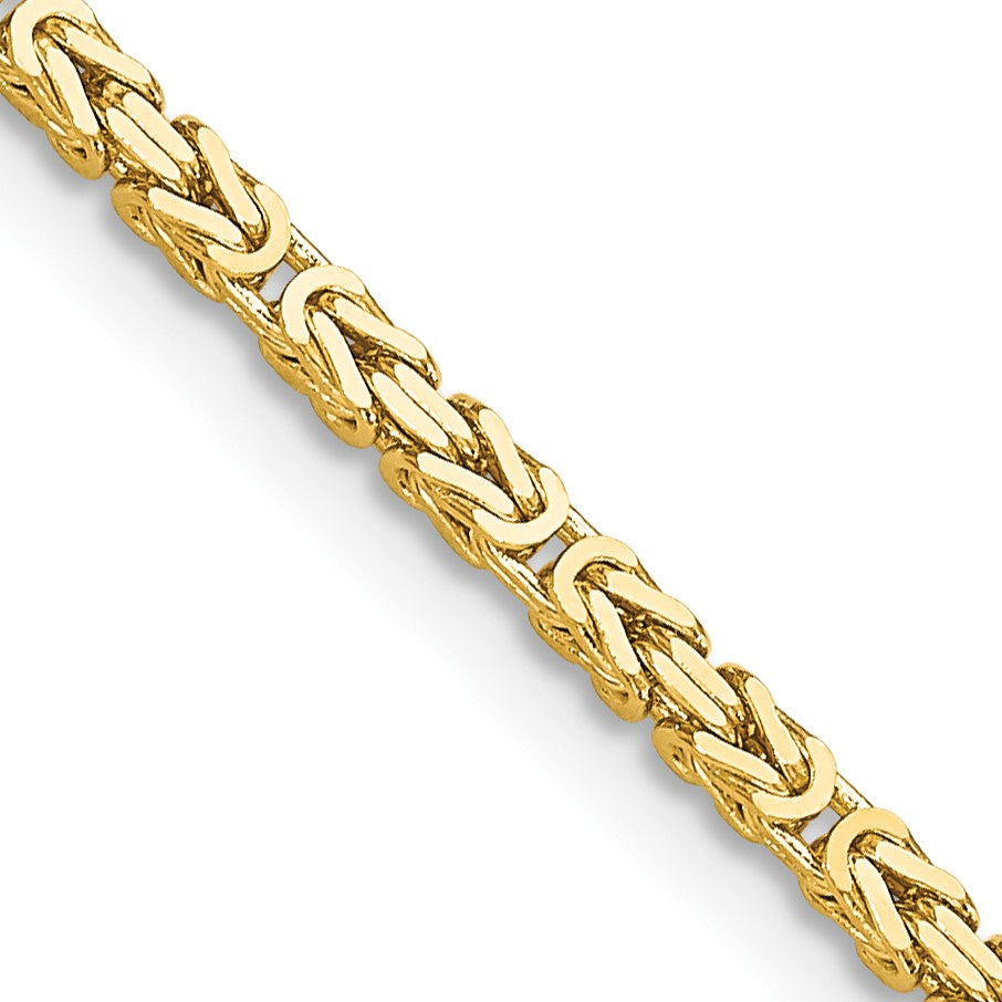 14K 30 inch 2mm Byzantine with Lobster Clasp Chain