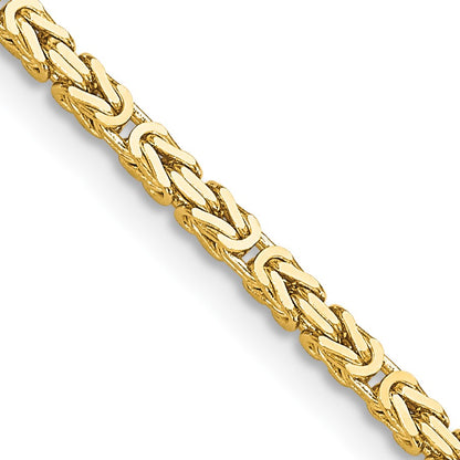 14K 20 inch 2mm Byzantine with Lobster Clasp Chain