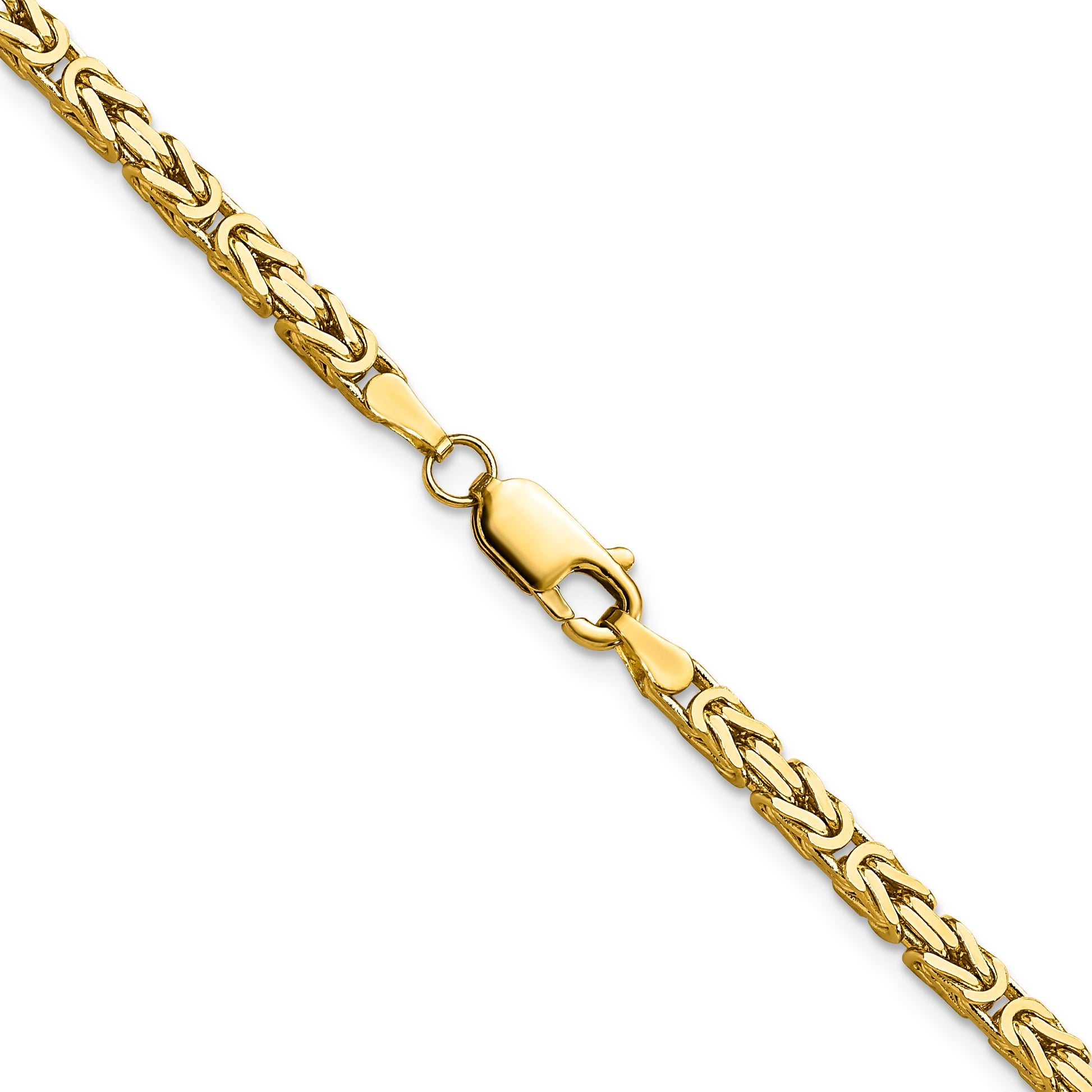 14K 26 inch 2.5mm Byzantine with Lobster Clasp Chain