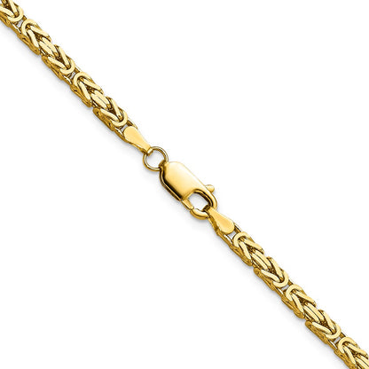 14K 20 inch 2.5mm Byzantine with Lobster Clasp Chain