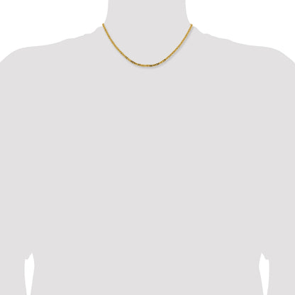 14K 16 inch 2.5mm Byzantine with Lobster Clasp Chain