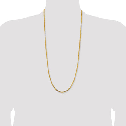 14K 30 inch 2.5mm Byzantine with Lobster Clasp Chain