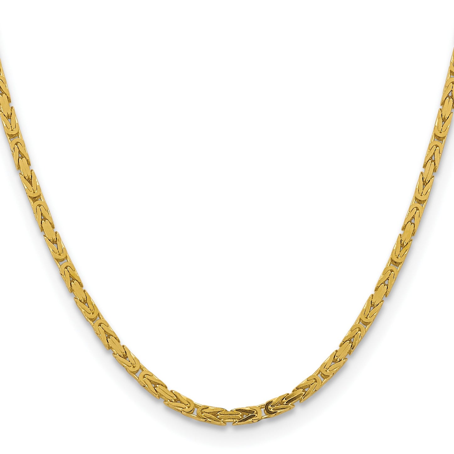 14K 30 inch 3.25mm Byzantine with Lobster Clasp Chain