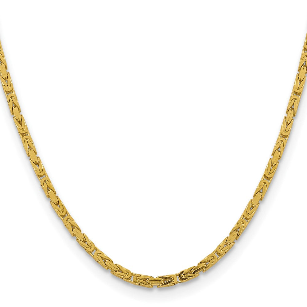 14K 20 inch 3.25mm Byzantine with Lobster Clasp Chain