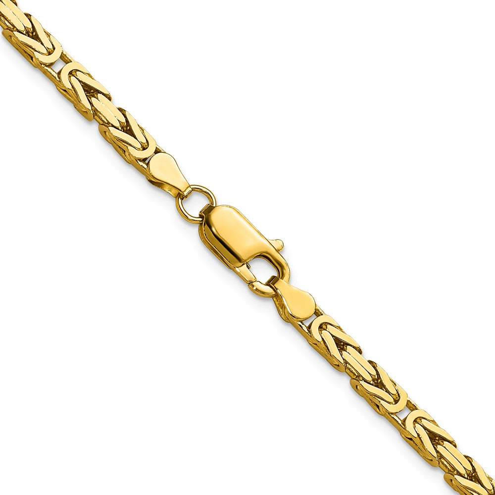 14K 16 inch 3.25mm Byzantine with Lobster Clasp Chain