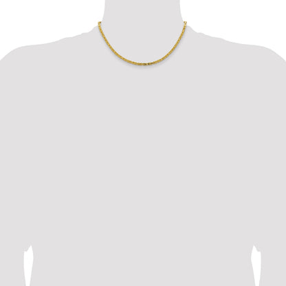 14K 16 inch 3.25mm Byzantine with Lobster Clasp Chain