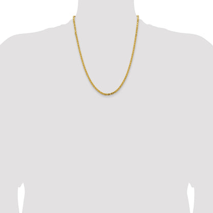 14K 22 inch 3.25mm Byzantine with Lobster Clasp Chain