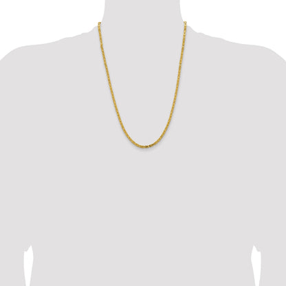 14K 24 inch 3.25mm Byzantine with Lobster Clasp Chain